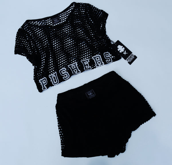 Pushers Graphic Letter Tee & Short Set
