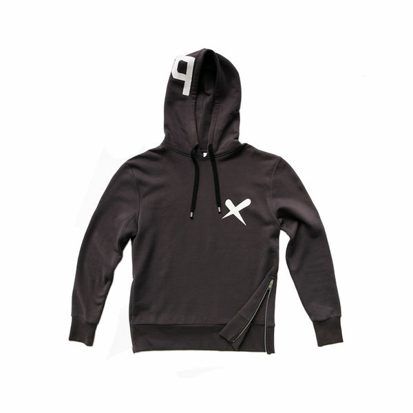 X-Label Grey Zipper Hoodie